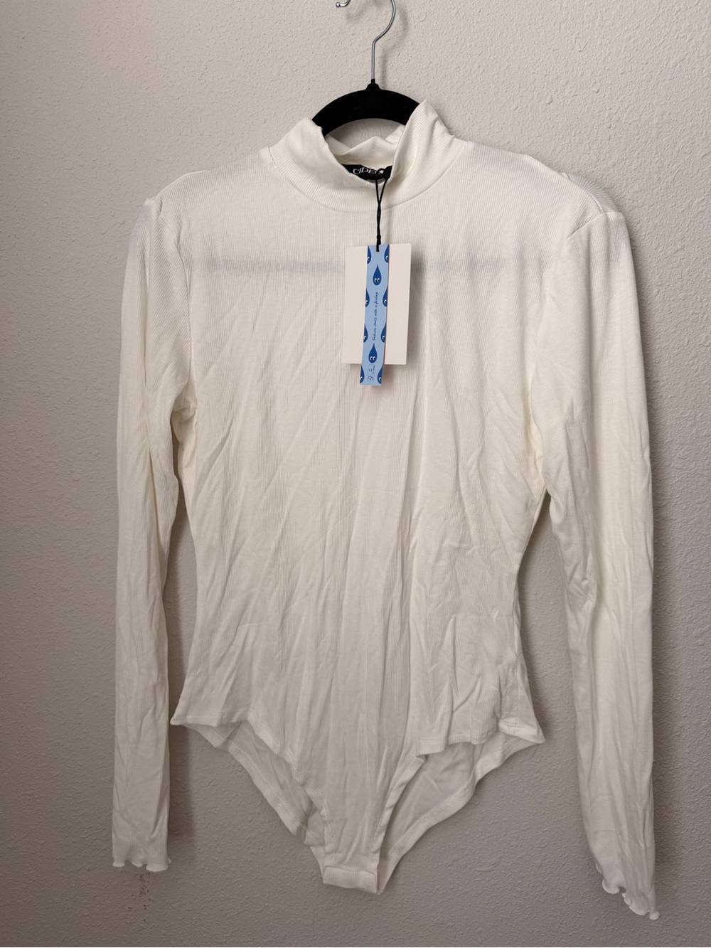 Cider White Long-Sleeve Mock Neck Bodysuit